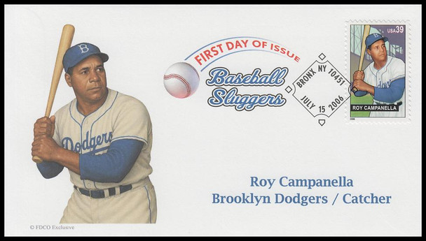 4080 - 4083 / 39c Baseball Sluggers Digital Color Postmark Set of 4 FDCO Exclusive 2006 First Day Covers