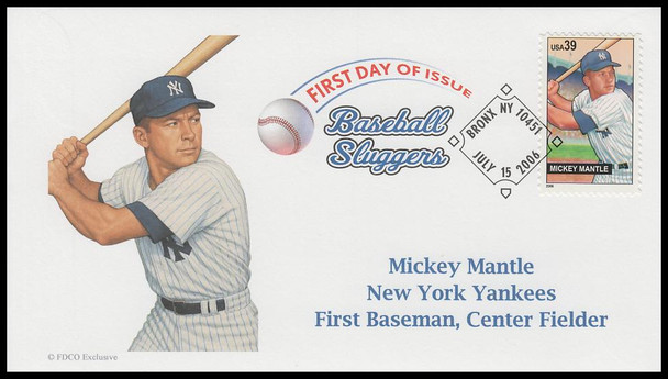 4080 - 4083 / 39c Baseball Sluggers Digital Color Postmark Set of 4 FDCO Exclusive 2006 First Day Covers