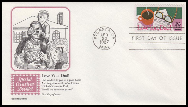2267 - 2274 / 22c Special Occasions 1987 Set of 8 Aristocrat Cachets First Day Covers