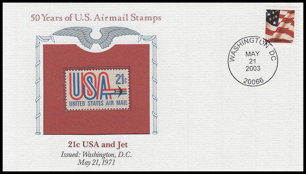 C81 / 21c USA and Jet Airmail PCS Commemorative Cover 2003 and Info Card C81 / 21c USA and Jet Airmail PCS Commemorative Cover 2003 and Info Card