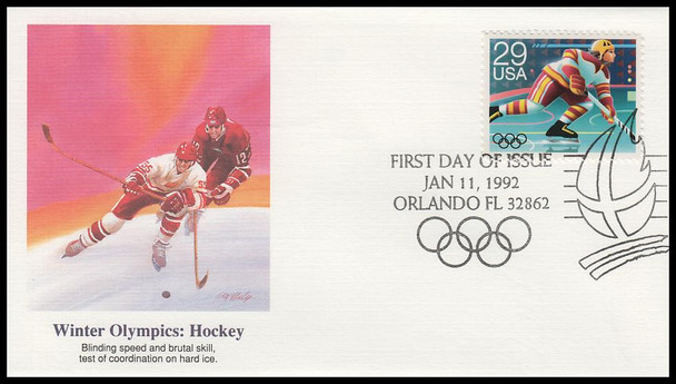 2611 - 2615 / 29c Winter Olympics 1992 Set of 5 Fleetwood First Day Covers