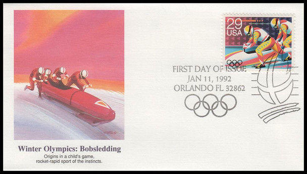 2611 - 2615 / 29c Winter Olympics 1992 Set of 5 Fleetwood First Day Covers