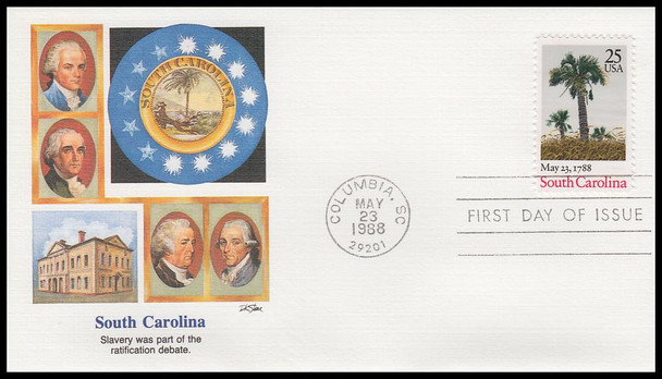 2336 - 2348 / Original 13 Colonies Statehood Bicentennials 1987 - 90 Set of 13 Fleetwood First Day Covers