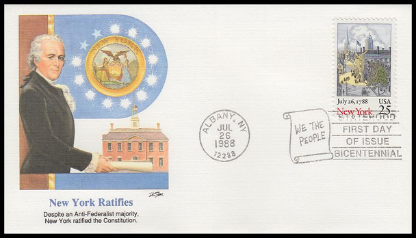 2336 - 2348 / Original 13 Colonies Statehood Bicentennials 1987 - 90 Set of 13 Fleetwood First Day Covers
