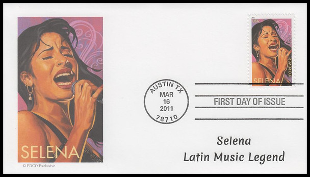 4497 - 4501 / 44c Latin Music Legends 2011 Set of 5 FDCO Exclusive First Day Covers