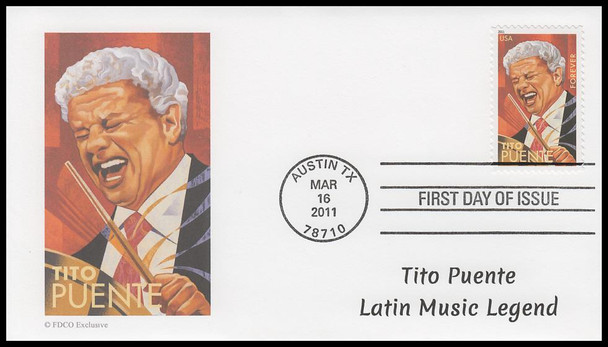4497 - 4501 / 44c Latin Music Legends 2011 Set of 5 FDCO Exclusive First Day Covers