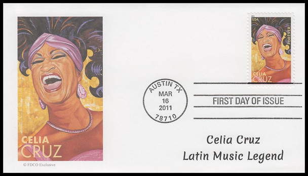 4497 - 4501 / 44c Latin Music Legends 2011 Set of 5 FDCO Exclusive First Day Covers