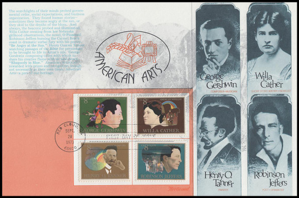 1484 - 1487 / 8c American Arts 1973 Presentation Card Fleetwood FDC
