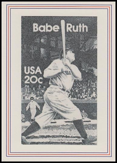 2046 / Babe Ruth 1989 USPS Stamp Art Collectible Trading Card