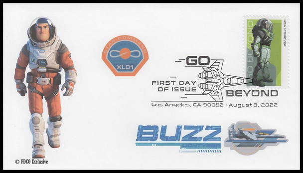 5709 - 5712 / 60c Go Beyond : Buzz Lightyear 2022 Set of 4 FDCO Exclusive FDCs