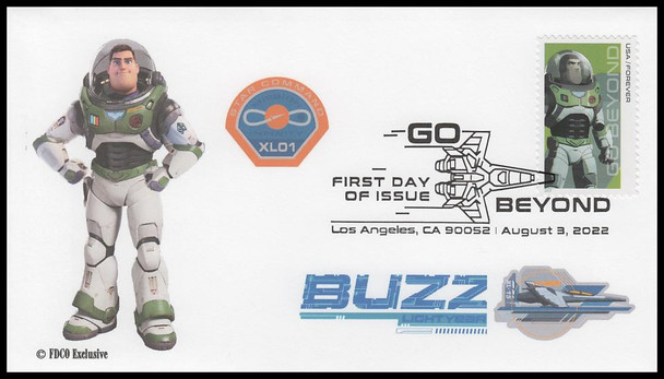 5709 - 5712 / 60c Go Beyond : Buzz Lightyear 2022 Set of 4 FDCO Exclusive FDCs