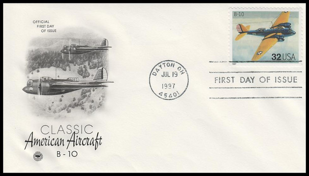 3142a - t / 32c Classic American Aircraft Set of 20 PCS 1997 First Day Covers