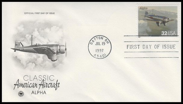 3142a - t / 32c Classic American Aircraft Set of 20 PCS 1997 First Day Covers
