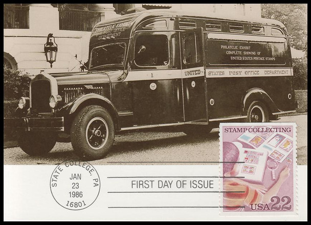 2198 - 2201 / 22c Stamp Collecting 1986 Set of 4 USPS First Day of Issue Maximum Cards