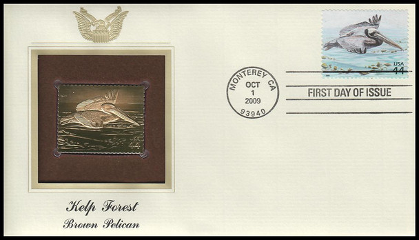 4423 a - j / 44c Kelp Forest : Nature of America Series 2009 Set of 10 Gold Replica Postal Commemorative Society FDCs with info cards