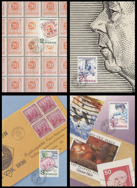 1585 - 1588 / Stockholmia '86 Set of 4 Swedish First Day of Issue Maximum Cards