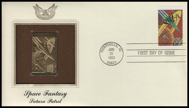 2741 - 2745 / 29c Space Fantasy 1993 Set of 5 Gold Replica Postal Commemorative Society FDCs with info cards