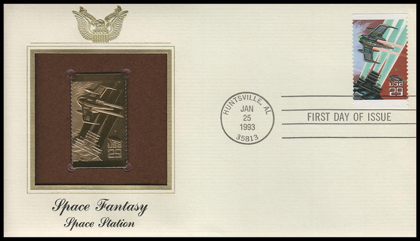 2741 - 2745 / 29c Space Fantasy 1993 Set of 5 Gold Replica Postal Commemorative Society FDCs with info cards