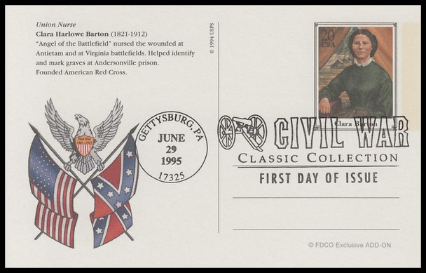 UX200 - UX219 / 20c Civil War 1995 Set of 20 FDCO Exclusive ADD-ON Postal Card FDCs