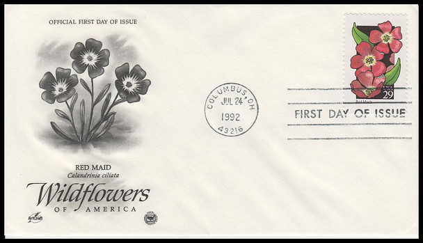 2647 - 2696 / 29c Wildflowers of the 50 States 1992 Set of 50 PCS / Artcraft First Day Covers