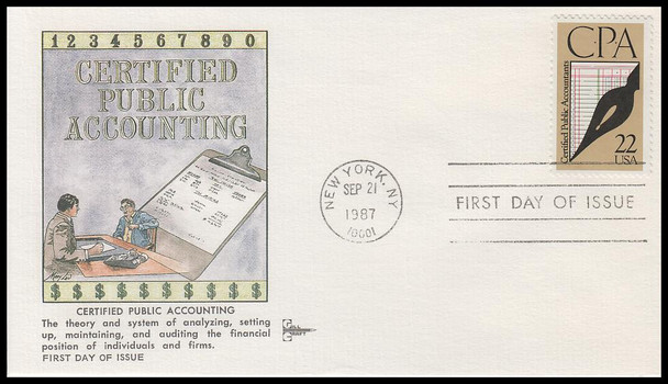 2361 / 22c Certified Public Accountants 1987 Gill Craft First Day Cover