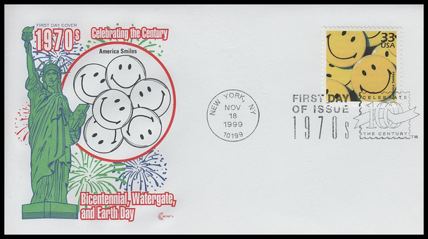 3189a-o / 33c Celebrate The Century ( CTC ) 1970s Set of 15 Cover Craft Cachet Limited Edition First Day Covers with Text Insert Cards