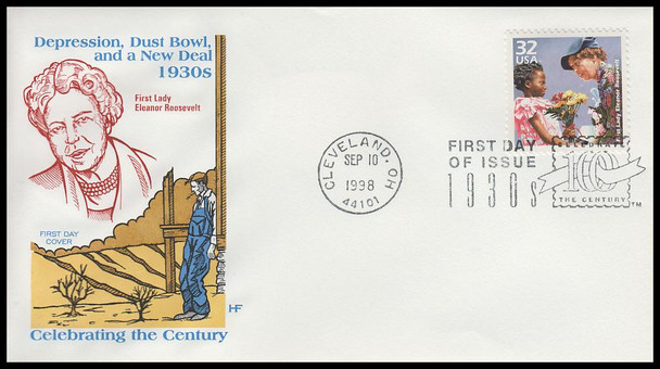 3185a-o / 32c Celebrate The Century ( CTC ) 1930s Set of 15 House of Farnam First Day Covers