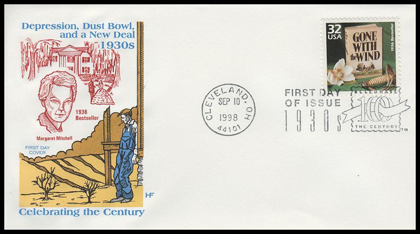 3185a-o / 32c Celebrate The Century ( CTC ) 1930s Set of 15 House of Farnam First Day Covers