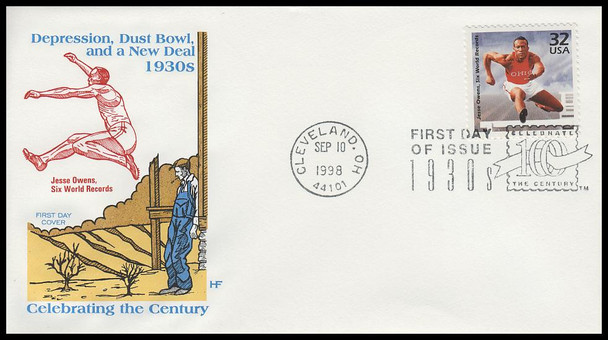 3185a-o / 32c Celebrate The Century ( CTC ) 1930s Set of 15 House of Farnam First Day Covers
