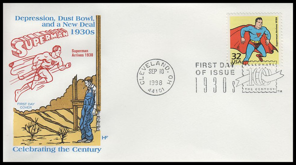 3185a-o / 32c Celebrate The Century ( CTC ) 1930s Set of 15 House of Farnam First Day Covers