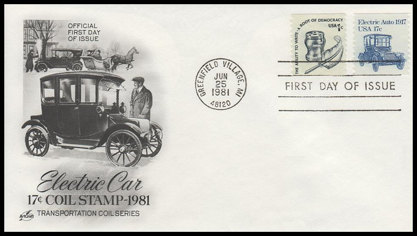 1897 - 1908 / Transportation Series Coils 1981 -1984 Set of 14 Artcraft First Day Covers