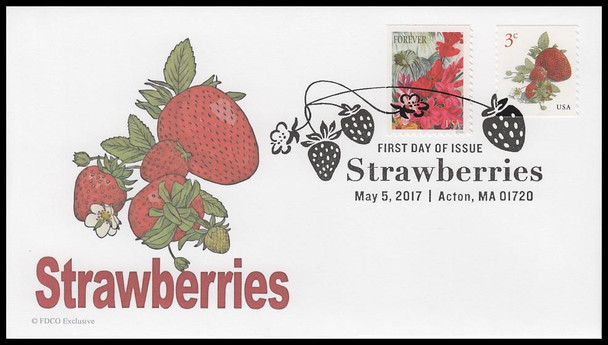 5201 / 3c Strawberries 2017 FDCO Exclusive First Day Cover