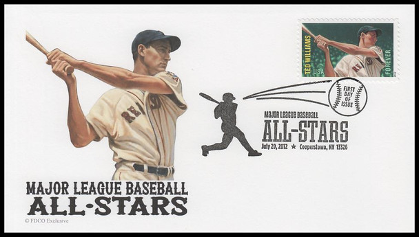 4694 - 4697 / 45c Major League Baseball All-Stars Cooperstown, NY 2012 Set of 4 FDCO Exclusive First Day Covers
