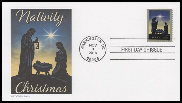 5144 / 47c Nativity : Christmas Traditional 2016 FDCO Exclusive First Day Cover