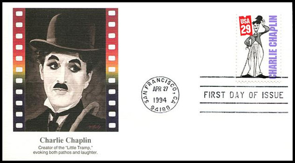 2819 - 2828 / 29c Stars of the Silent Screen Set of 10 Fleetwood 1994 FDCs