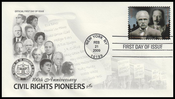 4384a - f  / 42c Civil Rights Pioneers 2009 Set of 6 Artcraft First Day Covers