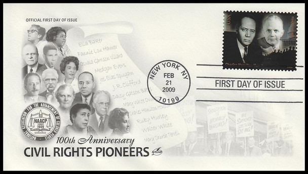 4384a - f  / 42c Civil Rights Pioneers 2009 Set of 6 Artcraft First Day Covers