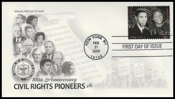 4384a - f  / 42c Civil Rights Pioneers 2009 Set of 6 Artcraft First Day Covers