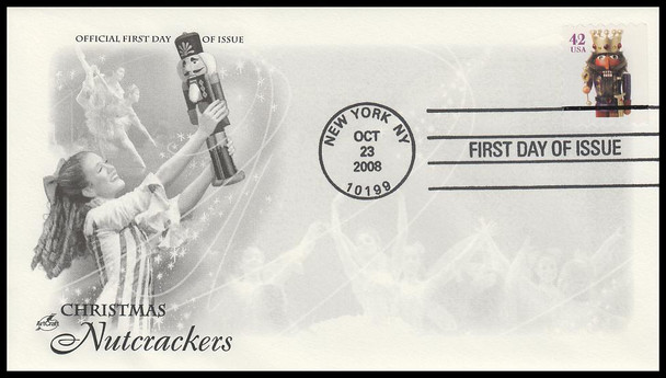 4368 - 4371 / 42c Holiday Nutcrackers ATM 2008 Artcraft First Day Covers