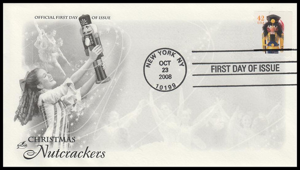 4368 - 4371 / 42c Holiday Nutcrackers ATM 2008 Artcraft First Day Covers