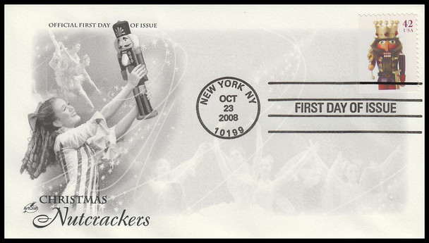 4360 - 4363 / 42c Holiday Nutcrackers Convertible 2008 Artcraft First Day Covers