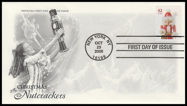 4360 - 4363 / 42c Holiday Nutcrackers Convertible 2008 Artcraft First Day Covers