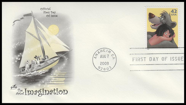 4342 - 4345 / 42c Art of Disney: Imagination 2008 Set of 4 Artcraft First Day Covers