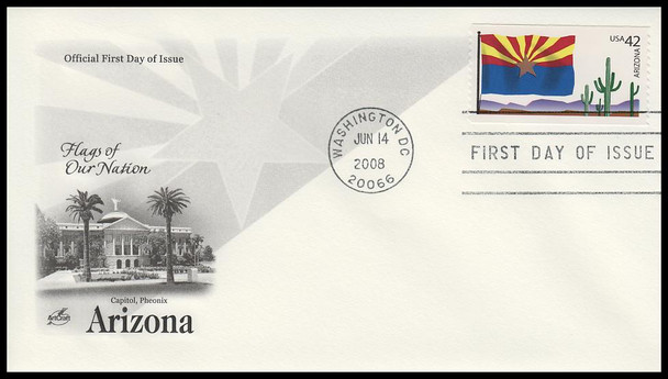 4273 - 4282 / 42c Flags of Our Nation 2008 Set of 10 Artcraft First Day Covers