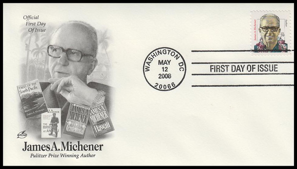 3427a / 59c James A. Michener 2008 Artcraft First Day Cover