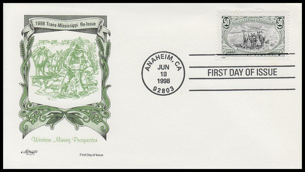 3209a - i / 1c - $2 Trans-Mississippi Centennial Reissue Set of 9 Artmaster 1998 FDCs