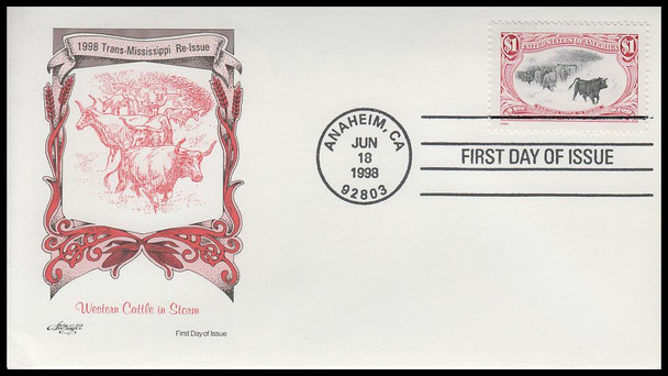 3209a - i / 1c - $2 Trans-Mississippi Centennial Reissue Set of 9 Artmaster 1998 FDCs