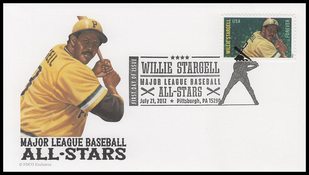 4696 / 45c Willie Stargell : Major League Baseball All-Star : Pittsburgh, PA Postmark  2012 FDCO Exclusive FDC