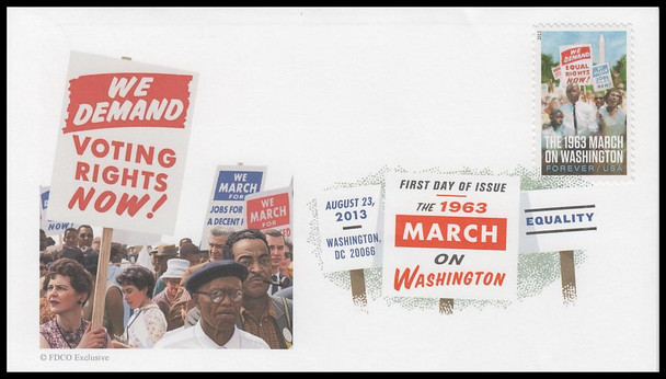 4804 / 46c March on Washington : Civil Rights 2013 Digital Color Postmark FDCO Exclusive FDC
