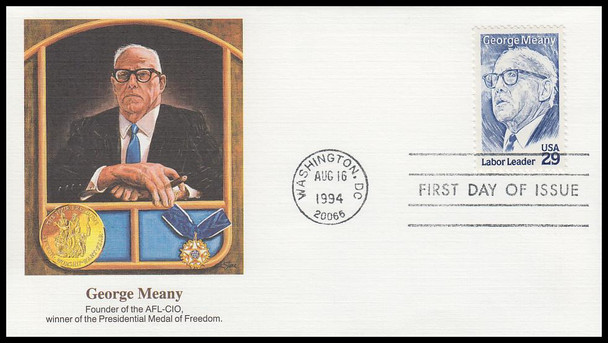 2848 / 29c George Meany 1994 Fleetwood First Day Cover